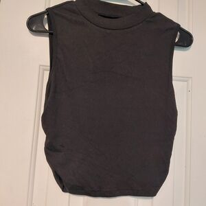 Chic Sleeveless Charcoal Tank Top